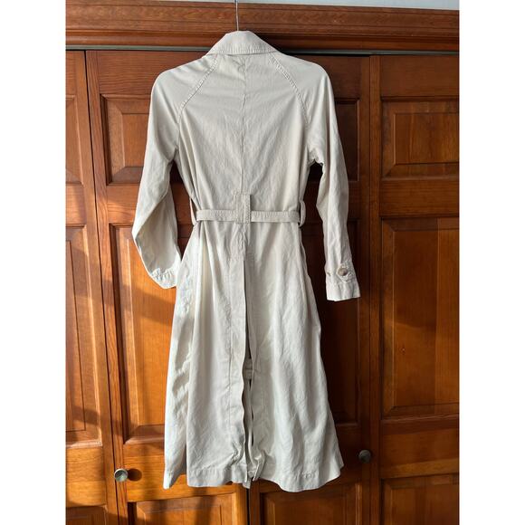 NWT Madewell Women's Belted Trench Coat in Drapey Twill Muted Stone Size XXS - Picture 13 of 16